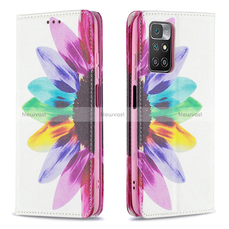 Leather Case Stands Fashionable Pattern Flip Cover Holder B05F for Xiaomi Redmi 10 (2022)