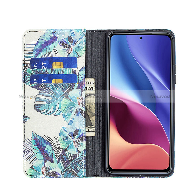 Leather Case Stands Fashionable Pattern Flip Cover Holder B05F for Xiaomi Redmi K40 Pro 5G