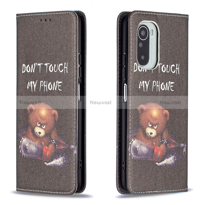 Leather Case Stands Fashionable Pattern Flip Cover Holder B05F for Xiaomi Redmi K40 Pro 5G