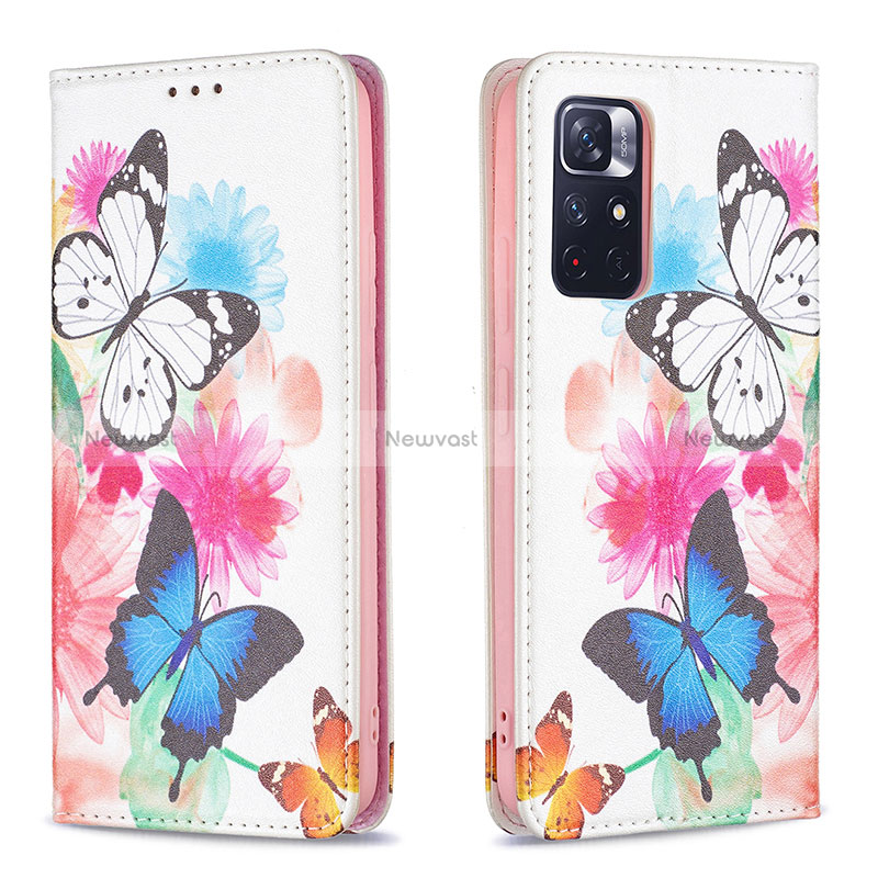 Leather Case Stands Fashionable Pattern Flip Cover Holder B05F for Xiaomi Redmi Note 11 5G