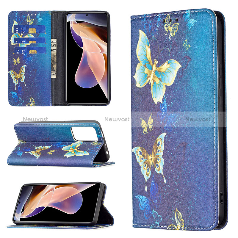 Leather Case Stands Fashionable Pattern Flip Cover Holder B05F for Xiaomi Redmi Note 11 Pro+ Plus 5G