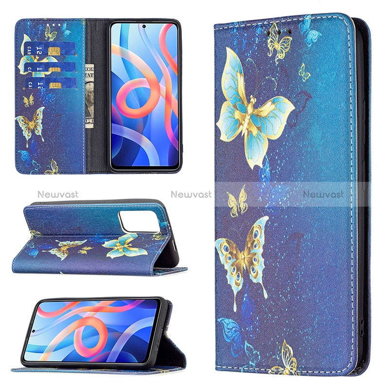 Leather Case Stands Fashionable Pattern Flip Cover Holder B05F for Xiaomi Redmi Note 11T 5G