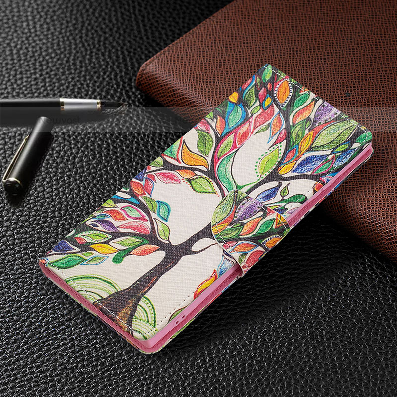 Leather Case Stands Fashionable Pattern Flip Cover Holder B09F for Samsung Galaxy S21 Ultra 5G