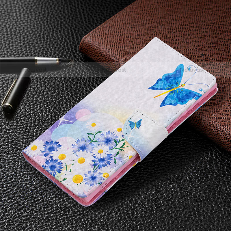 Leather Case Stands Fashionable Pattern Flip Cover Holder B09F for Samsung Galaxy S21 Ultra 5G