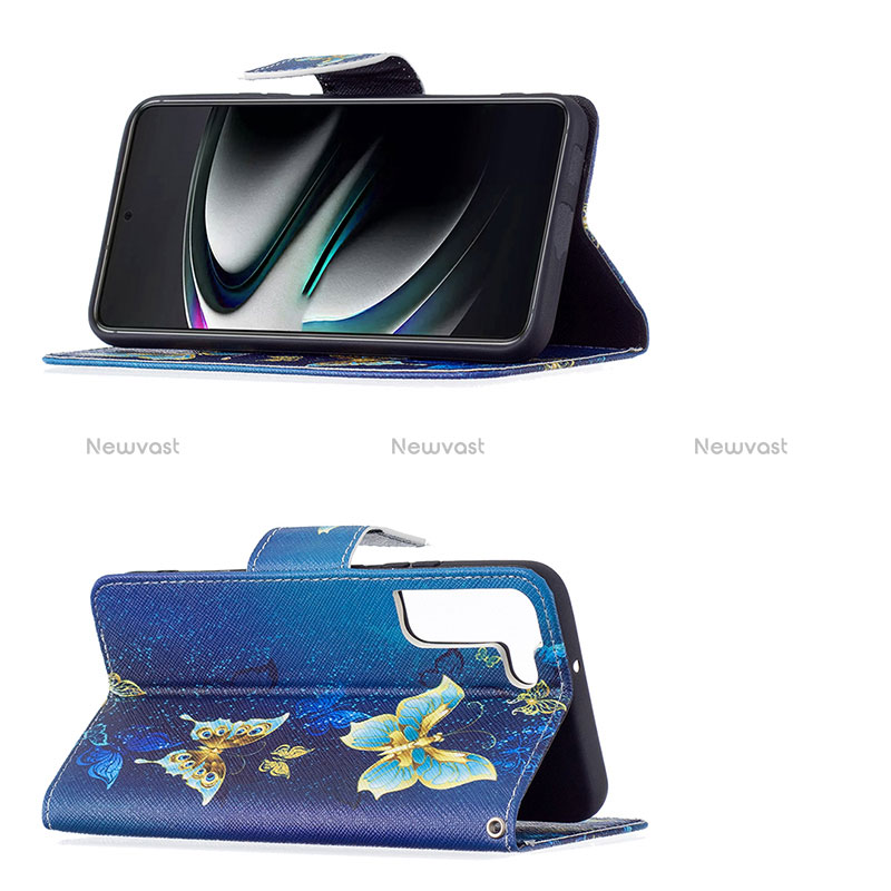 Leather Case Stands Fashionable Pattern Flip Cover Holder B09F for Samsung Galaxy S24 Plus 5G