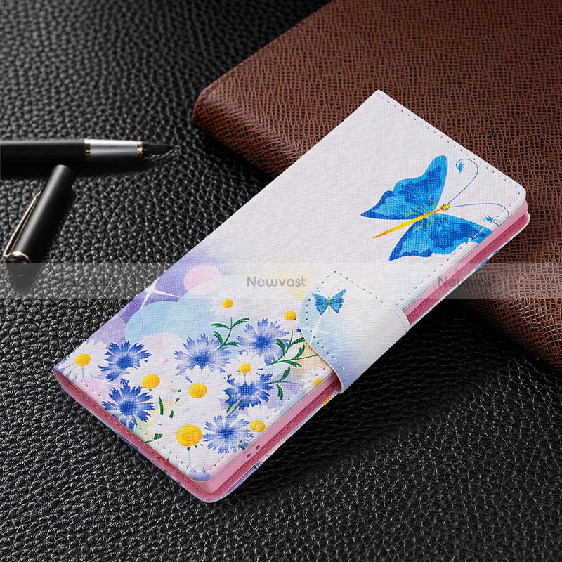 Leather Case Stands Fashionable Pattern Flip Cover Holder B09F for Samsung Galaxy S24 Ultra 5G