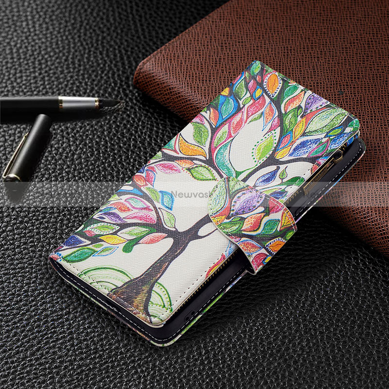 Leather Case Stands Fashionable Pattern Flip Cover Holder BF3 for Xiaomi Redmi Note 10 Pro 4G