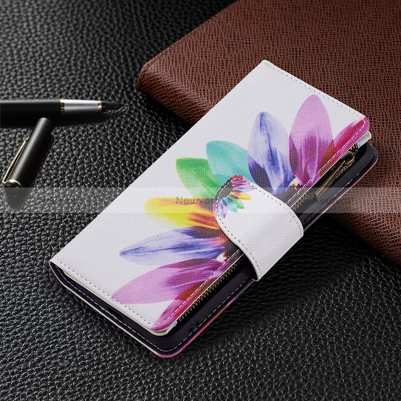 Leather Case Stands Fashionable Pattern Flip Cover Holder BF3 for Xiaomi Redmi Note 10 Pro 4G Mixed