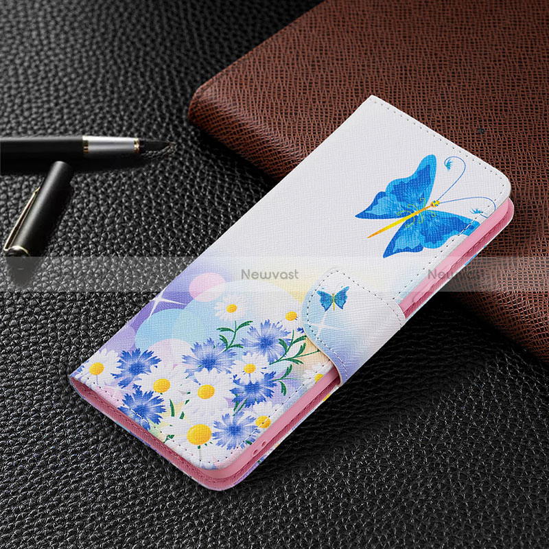 Leather Case Stands Fashionable Pattern Flip Cover Holder BF4 for Xiaomi Redmi Note 10 Pro 4G