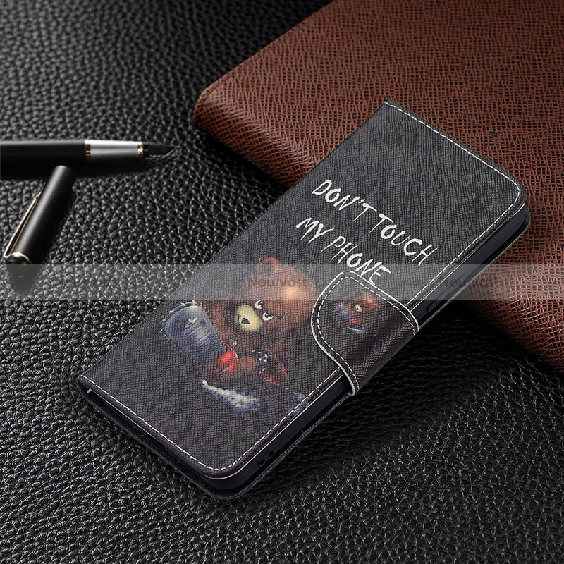 Leather Case Stands Fashionable Pattern Flip Cover Holder BF4 for Xiaomi Redmi Note 10 Pro Max