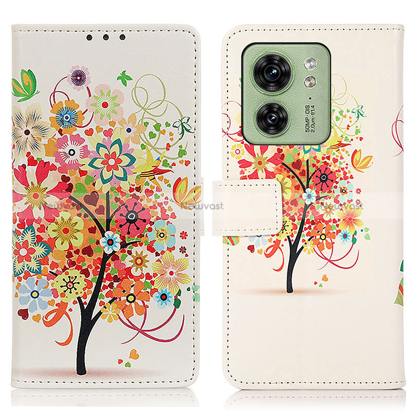 Leather Case Stands Fashionable Pattern Flip Cover Holder D02Y for Motorola Moto Edge 40 5G