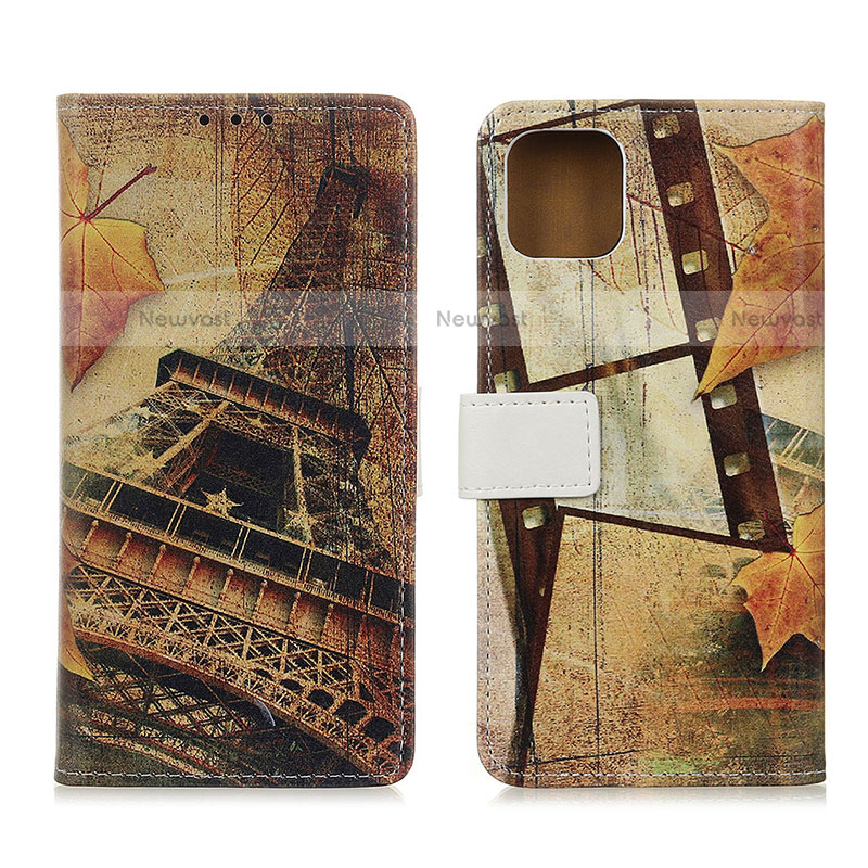 Leather Case Stands Fashionable Pattern Flip Cover Holder D02Y for Motorola Moto Edge S 5G