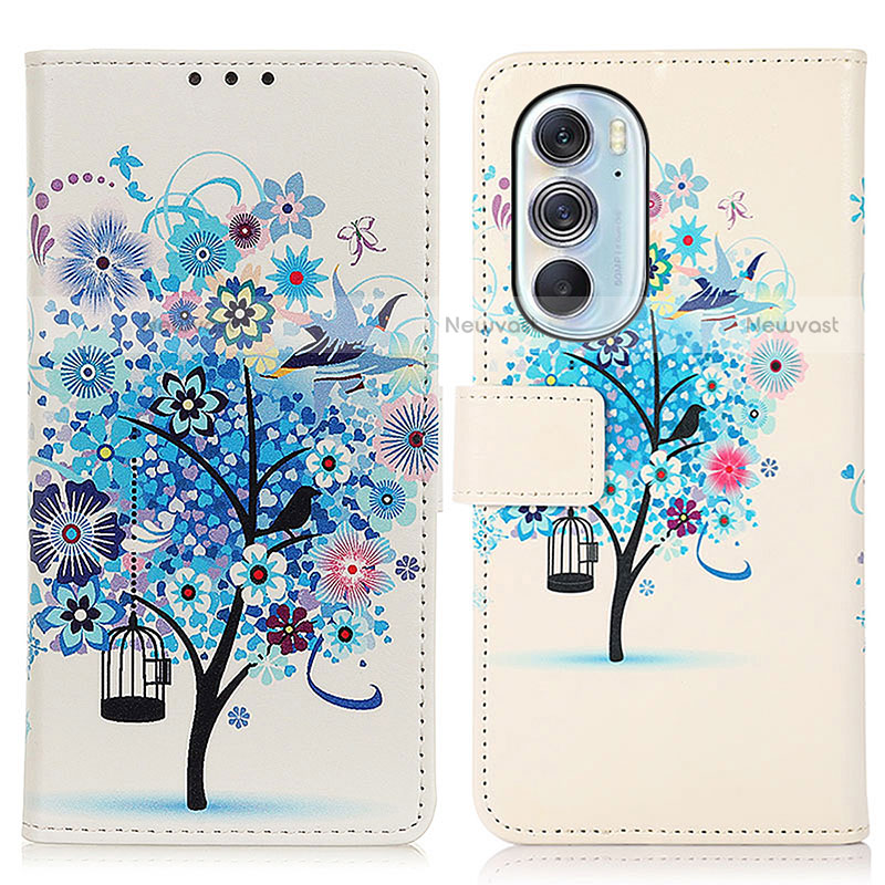 Leather Case Stands Fashionable Pattern Flip Cover Holder D02Y for Motorola Moto Edge X30 5G