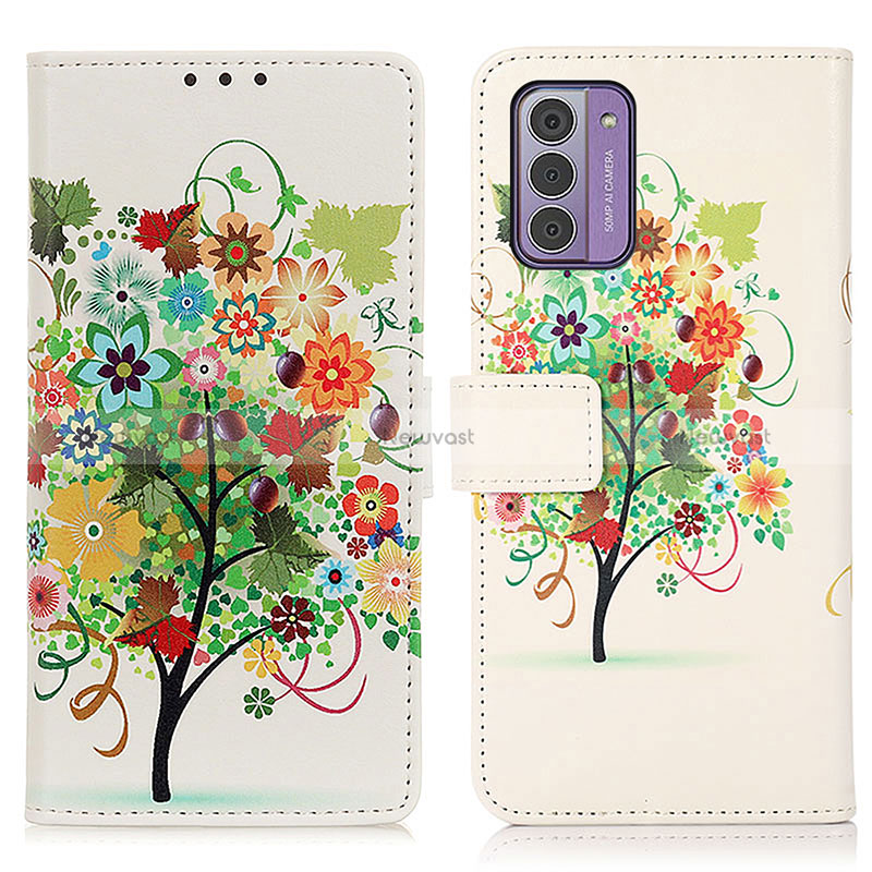 Leather Case Stands Fashionable Pattern Flip Cover Holder D02Y for Nokia G310 5G