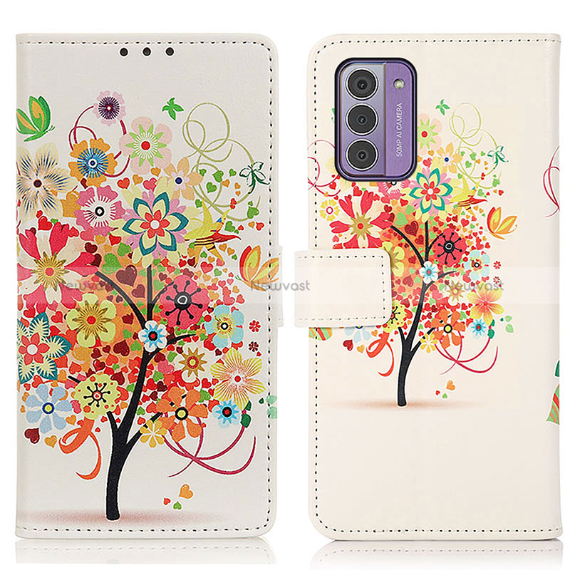 Leather Case Stands Fashionable Pattern Flip Cover Holder D02Y for Nokia G42 5G