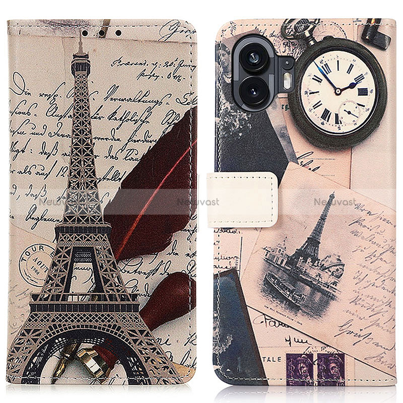 Leather Case Stands Fashionable Pattern Flip Cover Holder D02Y for Nothing Phone 2