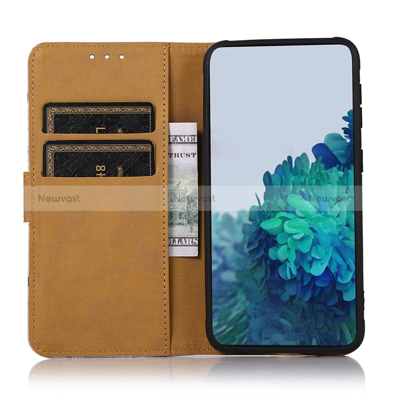 Leather Case Stands Fashionable Pattern Flip Cover Holder D02Y for Oppo A54 5G