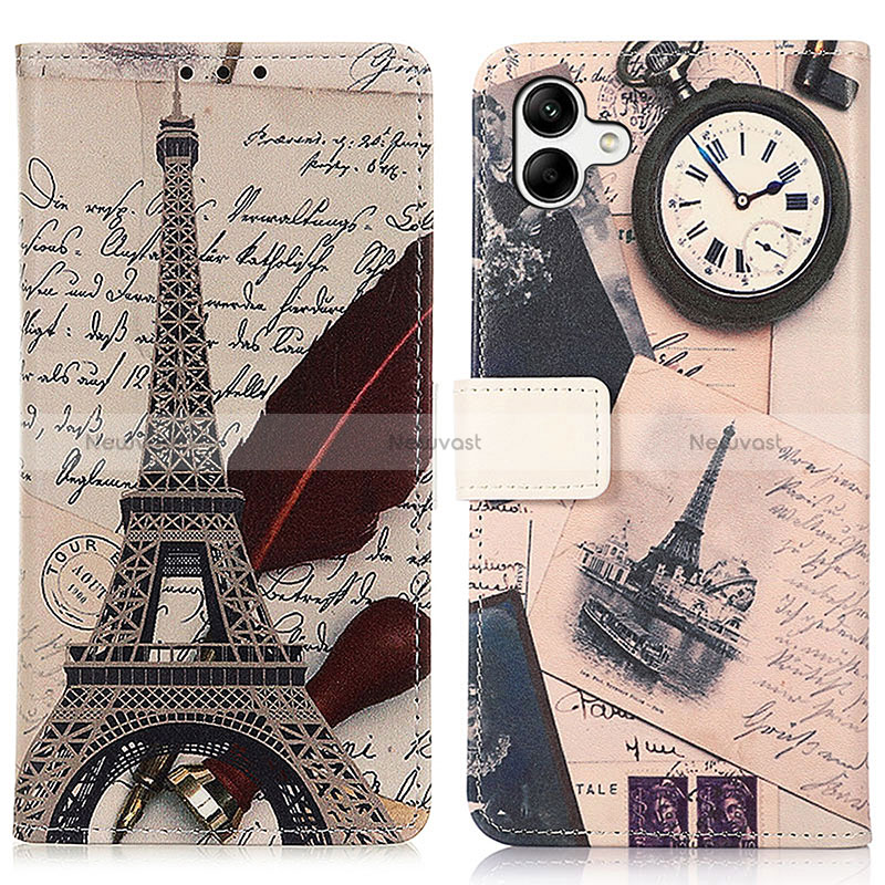 Leather Case Stands Fashionable Pattern Flip Cover Holder D02Y for Samsung Galaxy A04 4G