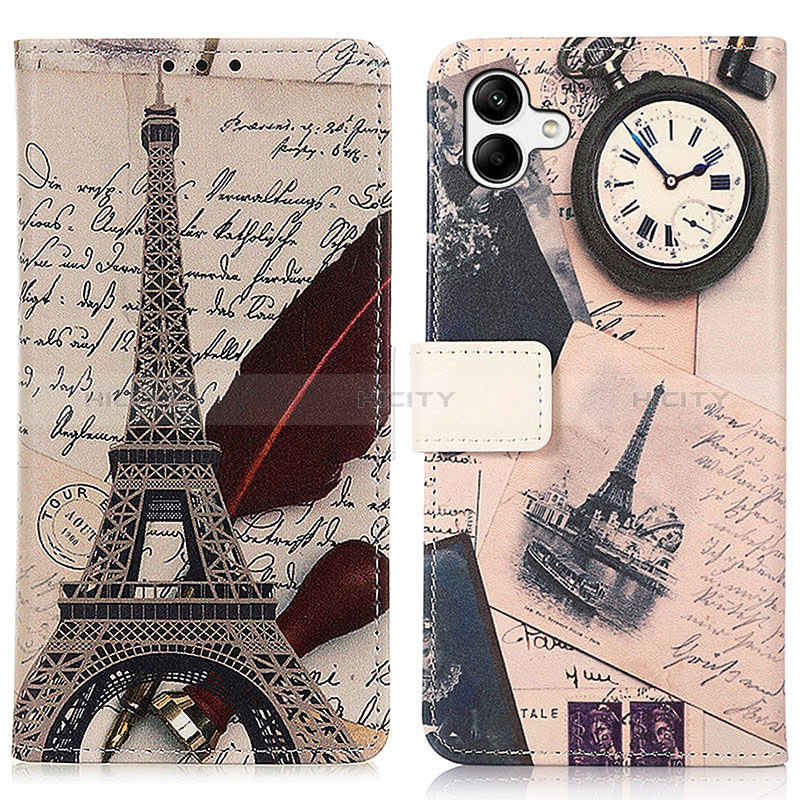 Leather Case Stands Fashionable Pattern Flip Cover Holder D02Y for Samsung Galaxy F04