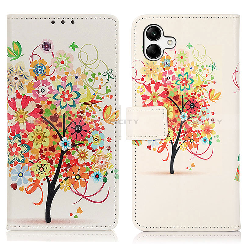 Leather Case Stands Fashionable Pattern Flip Cover Holder D02Y for Samsung Galaxy F04 Colorful