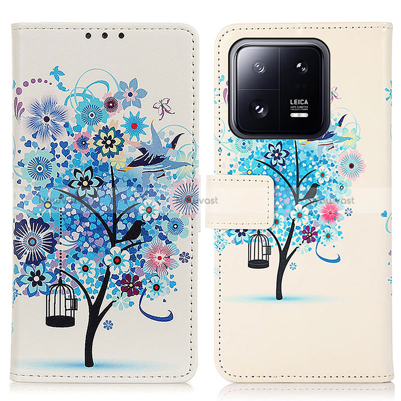 Leather Case Stands Fashionable Pattern Flip Cover Holder D02Y for Xiaomi Mi 13 Pro 5G