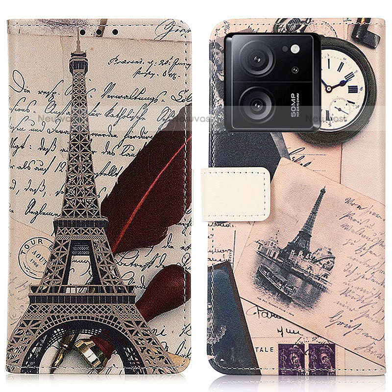 Leather Case Stands Fashionable Pattern Flip Cover Holder D02Y for Xiaomi Redmi K60 Ultra 5G