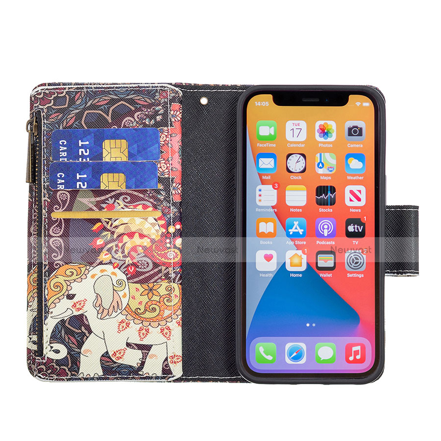 Leather Case Stands Fashionable Pattern Flip Cover Holder for Apple iPhone 13 Pro Max Mixed