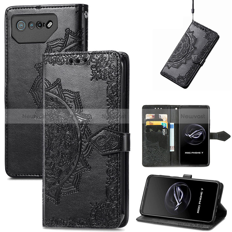 Leather Case Stands Fashionable Pattern Flip Cover Holder for Asus ROG Phone 7