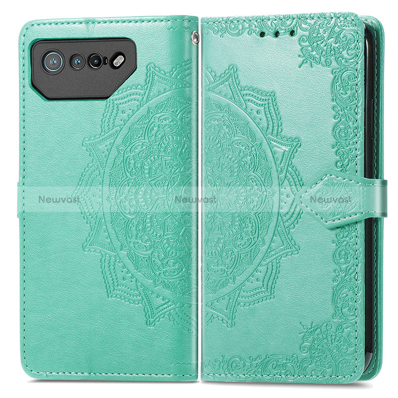 Leather Case Stands Fashionable Pattern Flip Cover Holder for Asus ROG Phone 7 Pro