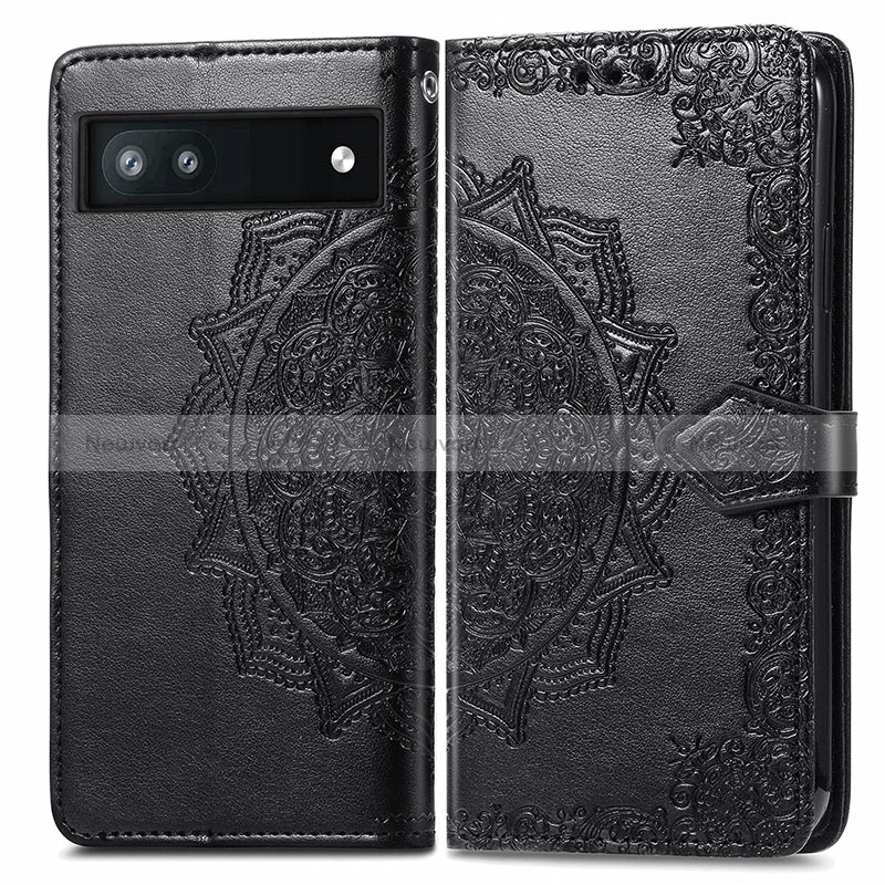 Leather Case Stands Fashionable Pattern Flip Cover Holder for Google Pixel 6a 5G