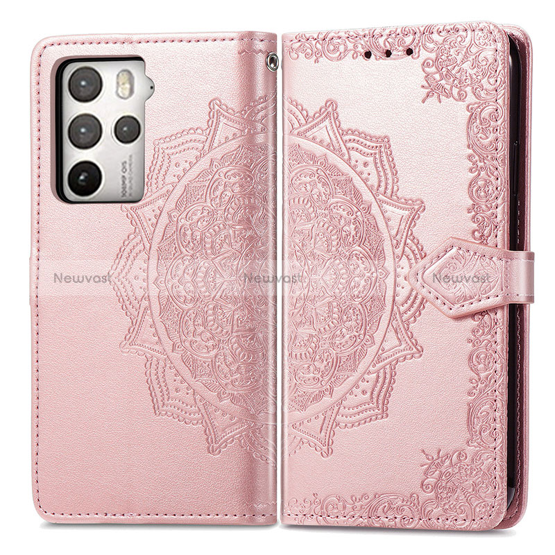 Leather Case Stands Fashionable Pattern Flip Cover Holder for HTC U23 5G