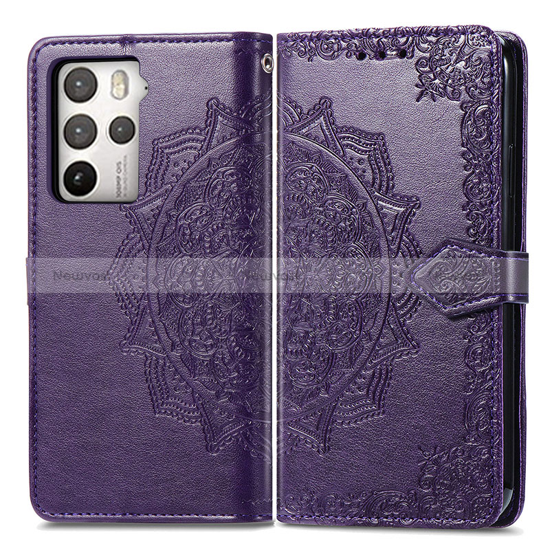 Leather Case Stands Fashionable Pattern Flip Cover Holder for HTC U23 5G