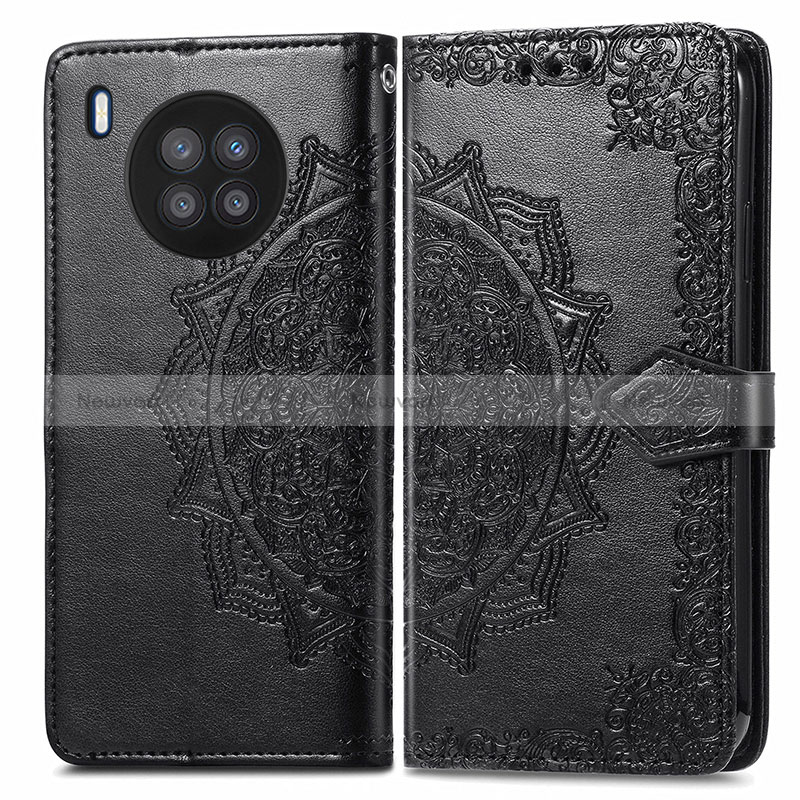 Leather Case Stands Fashionable Pattern Flip Cover Holder for Huawei Honor 50 Lite