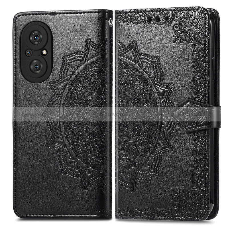 Leather Case Stands Fashionable Pattern Flip Cover Holder for Huawei Honor 50 SE 5G