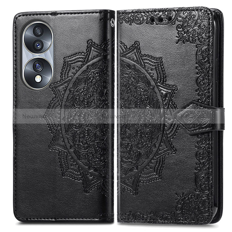 Leather Case Stands Fashionable Pattern Flip Cover Holder for Huawei Honor 70 5G