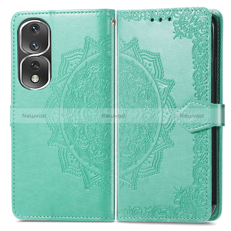 Leather Case Stands Fashionable Pattern Flip Cover Holder for Huawei Honor 80 Pro Flat 5G