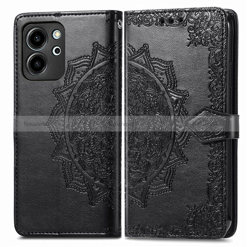 Leather Case Stands Fashionable Pattern Flip Cover Holder for Huawei Honor 80 SE 5G