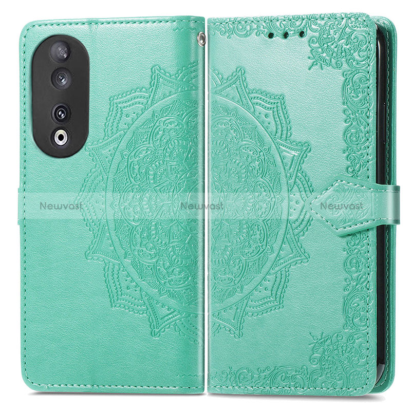 Leather Case Stands Fashionable Pattern Flip Cover Holder for Huawei Honor 90 5G