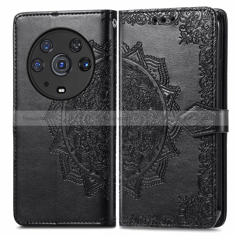 Leather Case Stands Fashionable Pattern Flip Cover Holder for Huawei Honor Magic3 Pro 5G