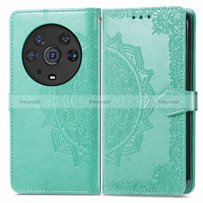 Leather Case Stands Fashionable Pattern Flip Cover Holder for Huawei Honor Magic3 Pro 5G