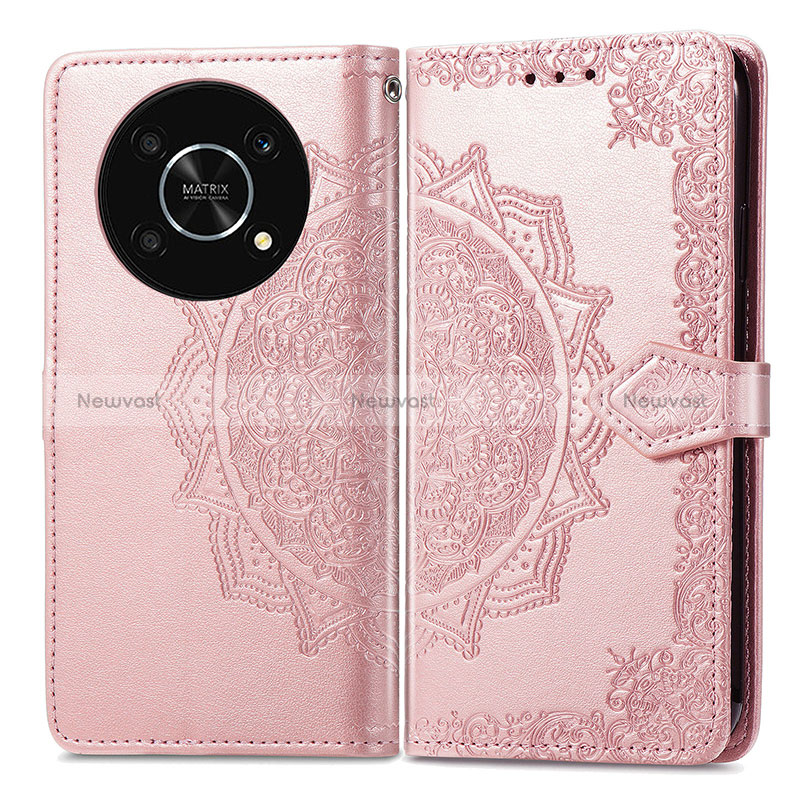 Leather Case Stands Fashionable Pattern Flip Cover Holder for Huawei Honor Magic4 Lite 5G