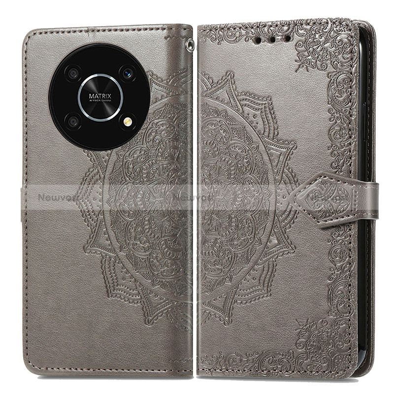 Leather Case Stands Fashionable Pattern Flip Cover Holder for Huawei Honor Magic4 Lite 5G