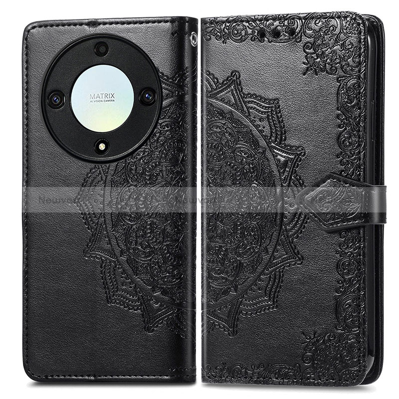 Leather Case Stands Fashionable Pattern Flip Cover Holder for Huawei Honor Magic5 Lite 5G