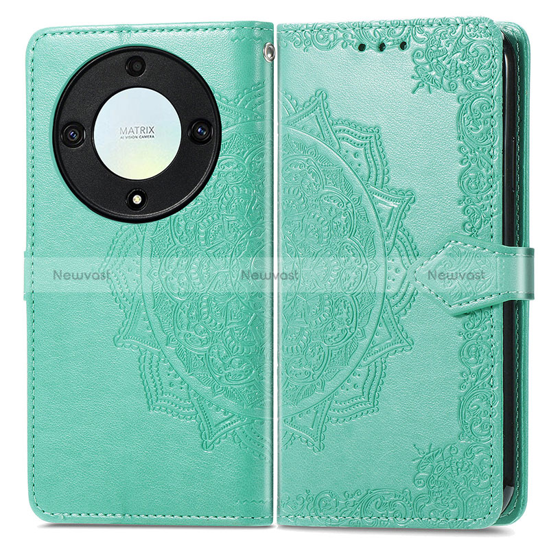 Leather Case Stands Fashionable Pattern Flip Cover Holder for Huawei Honor Magic5 Lite 5G