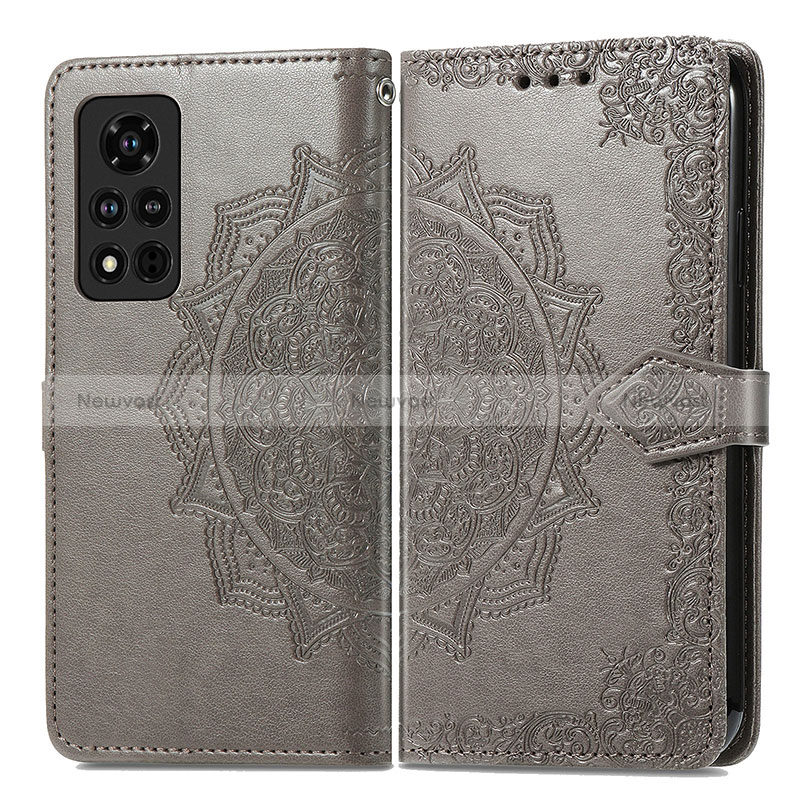 Leather Case Stands Fashionable Pattern Flip Cover Holder for Huawei Honor V40 5G