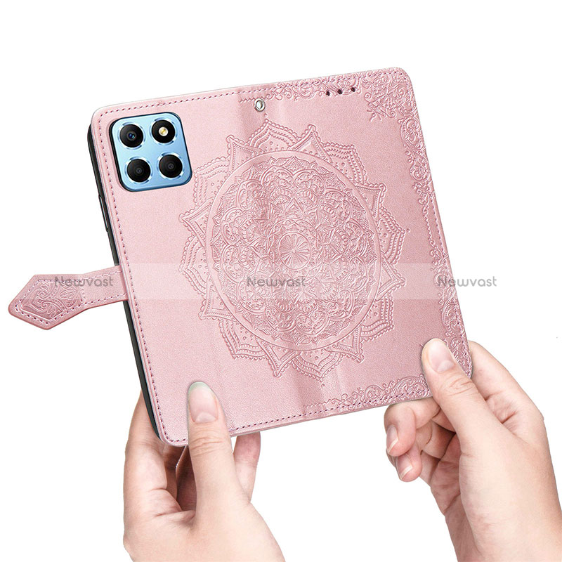 Leather Case Stands Fashionable Pattern Flip Cover Holder for Huawei Honor X6