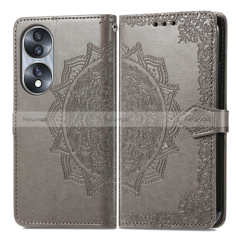 Leather Case Stands Fashionable Pattern Flip Cover Holder for Huawei Honor X7b