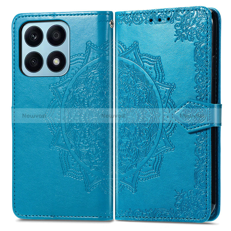 Leather Case Stands Fashionable Pattern Flip Cover Holder for Huawei Honor X8a 4G