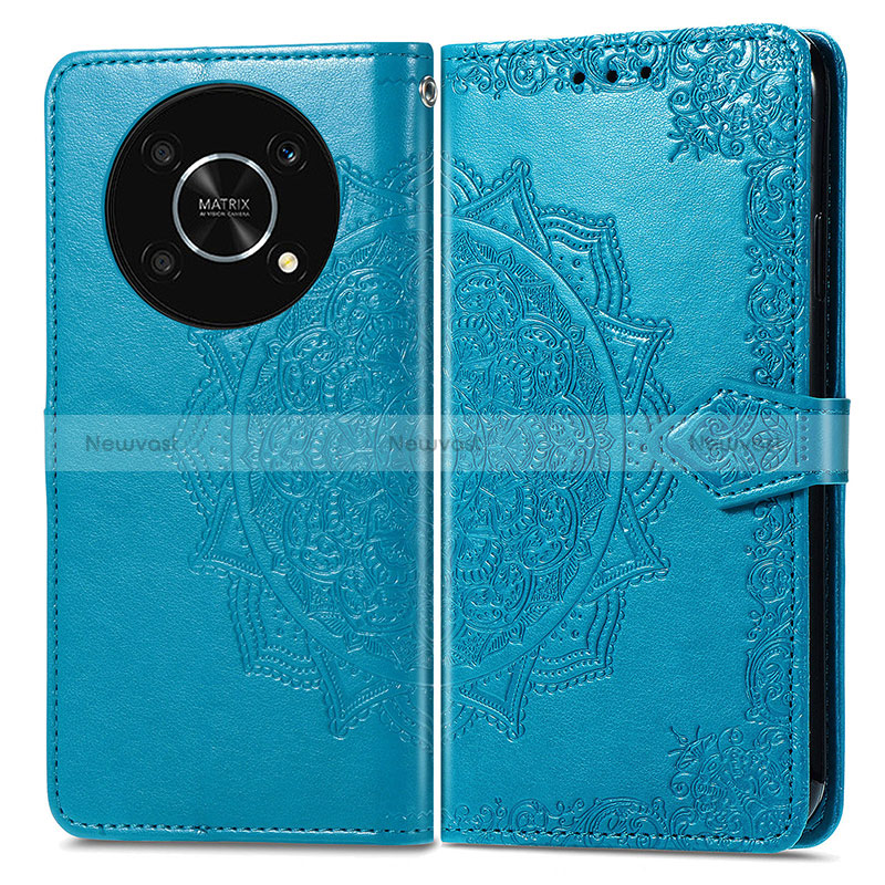 Leather Case Stands Fashionable Pattern Flip Cover Holder for Huawei Honor X9 5G