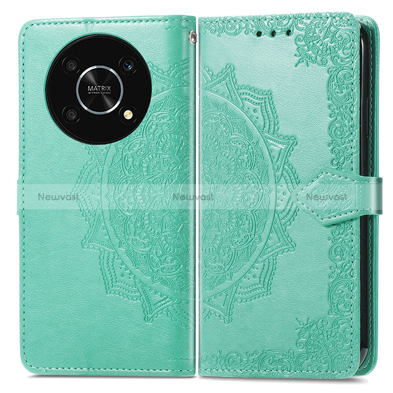 Leather Case Stands Fashionable Pattern Flip Cover Holder for Huawei Honor X9 5G